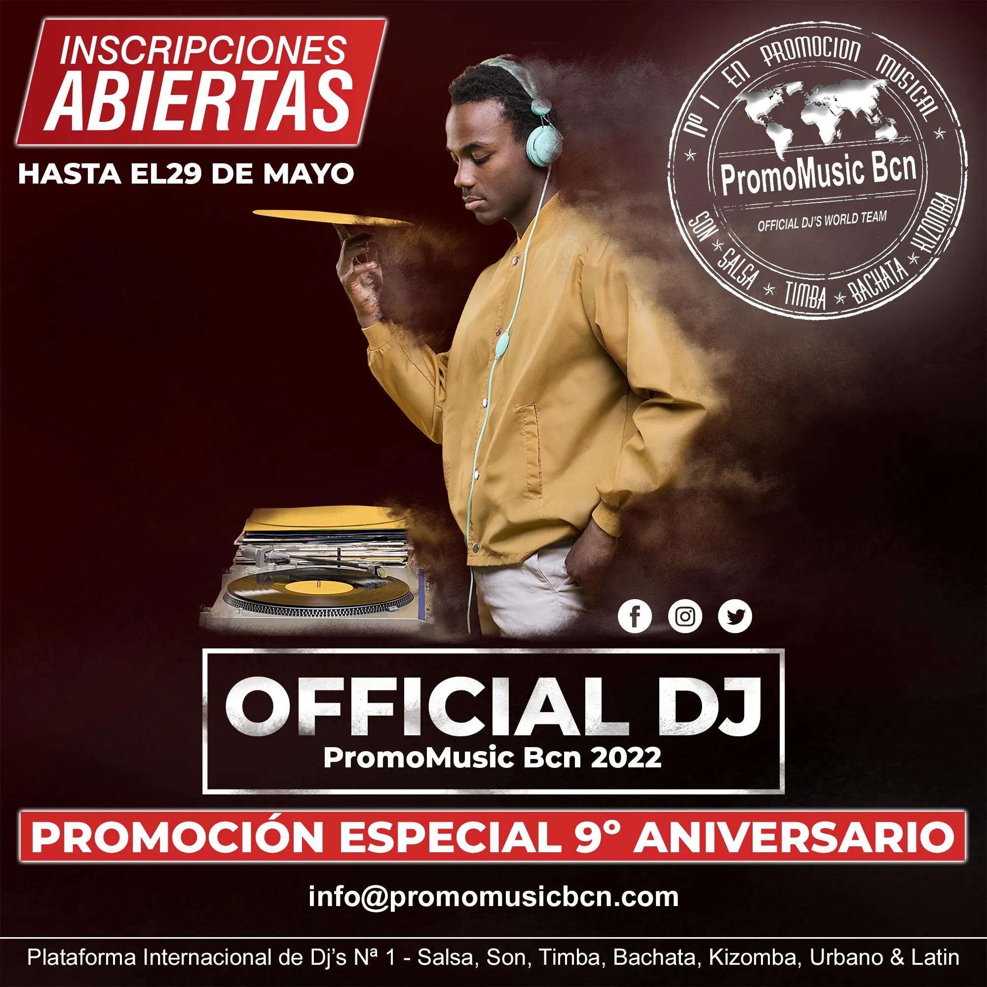 Inscripciones Mayo 2022 9º Aniversario
